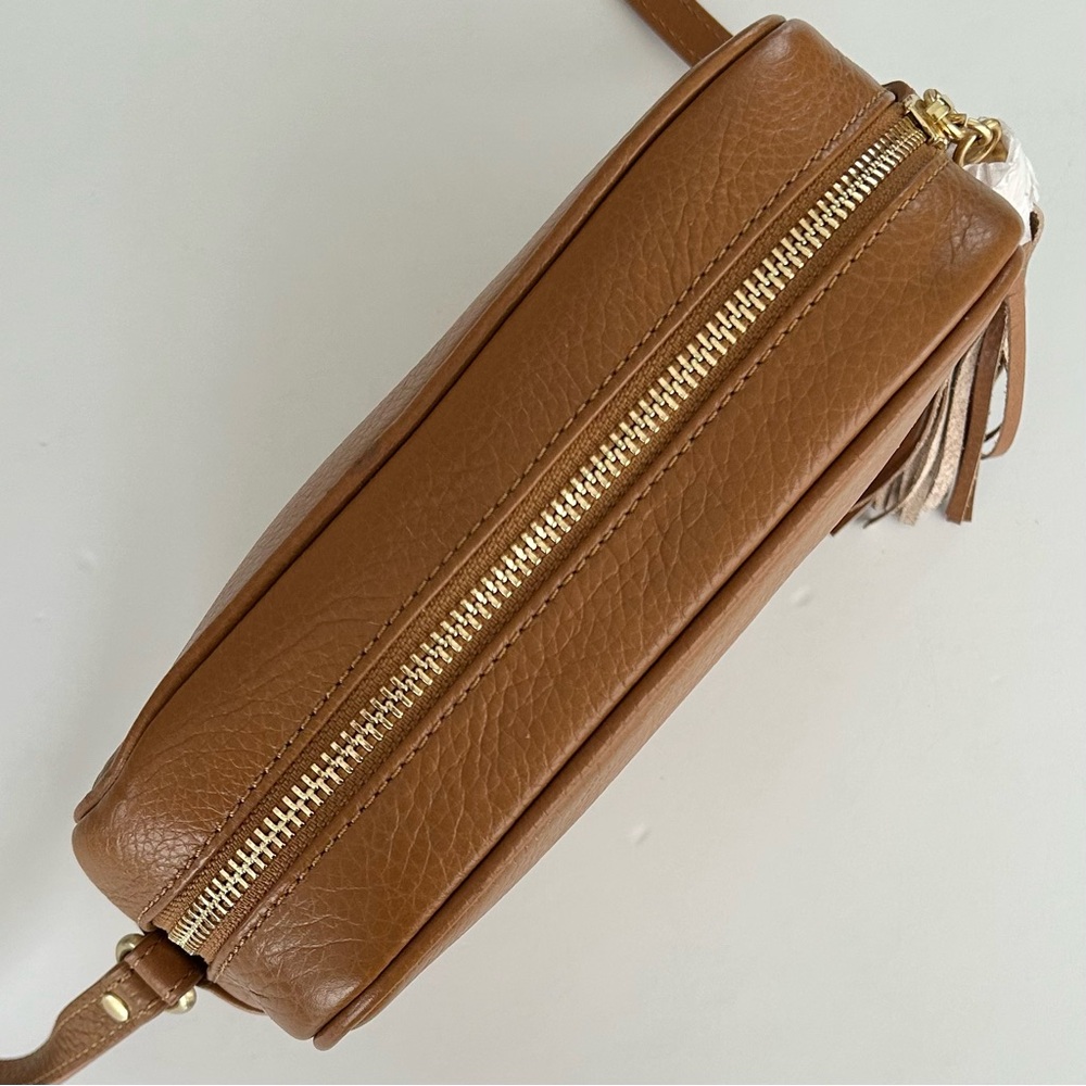 GiGi New York Madison Pebbled Leather Crossbody in Tan, NEW - Picture 9 of 15